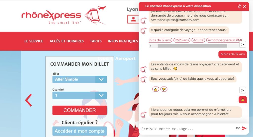 Chatbot Rhône Express